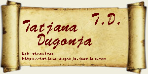 Tatjana Dugonja vizit kartica